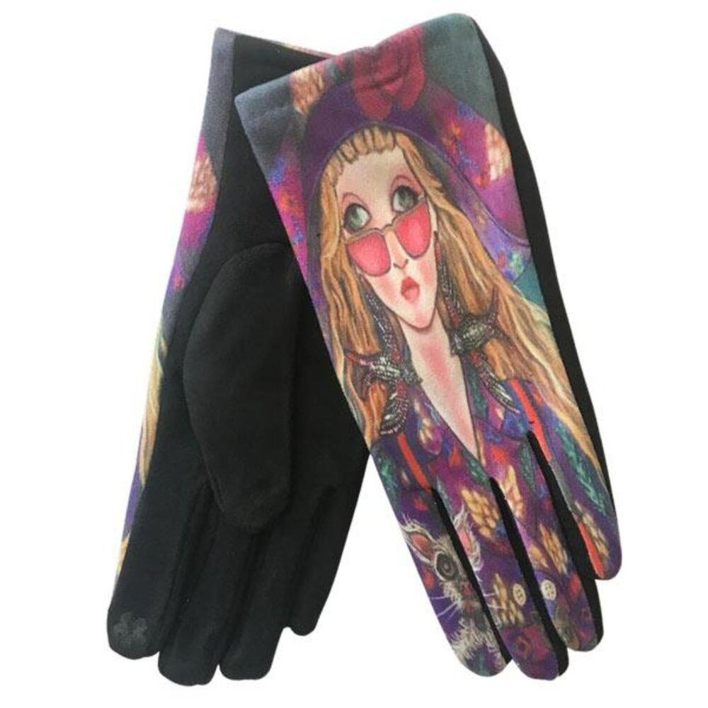 Women's Fall Winter Gloves Touch Screen Friendly Micro Suede Fashionista